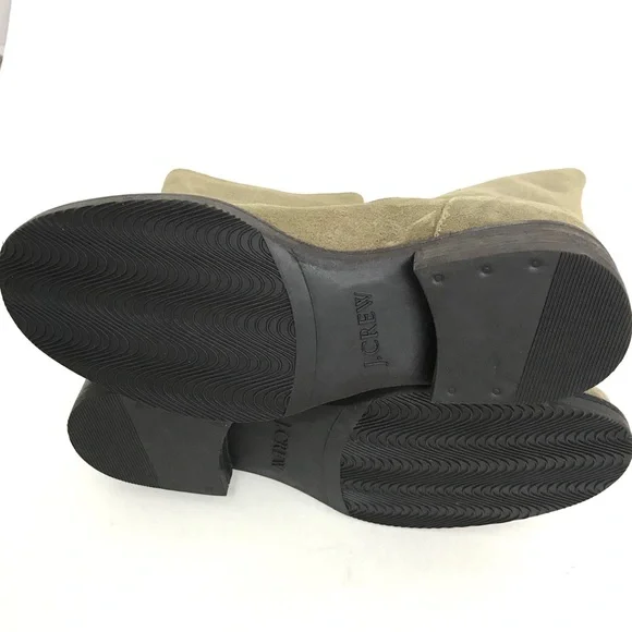 J.Crew Womens 5.5 Dixon Short Boots Suede Leather Beige Gray Buckle Detail 30485 - Picture 6 of 8